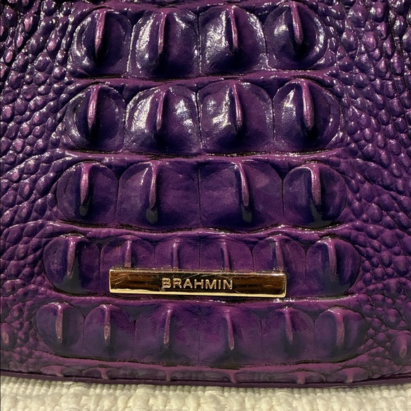 Brahmin Small Bekka Purple Curved Handbag (ABBA) - Picture 4 of 16